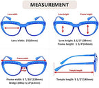Eyekepper 4-Pack Reading Glasses for Women Rhinestone Readers Oversize Half-Moon Design Eyeglasses