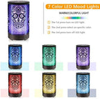 Skull Essential Oil Diffuser, Daroma 100ml Metal Aromatherapy Ultrasonic Cool Mist Humidifier Air Scent Home Office Gift, 7 Colors Changed LED Mood Light, Waterless Auto-Off