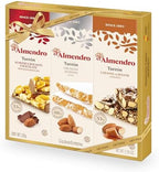 Turron Turrones From Spain, El Almendro Turrones De Chocolate Crocanti, Crunchy Almond Duro, Caramel & Sesame Holiday Variety Christmas Candy Brittle