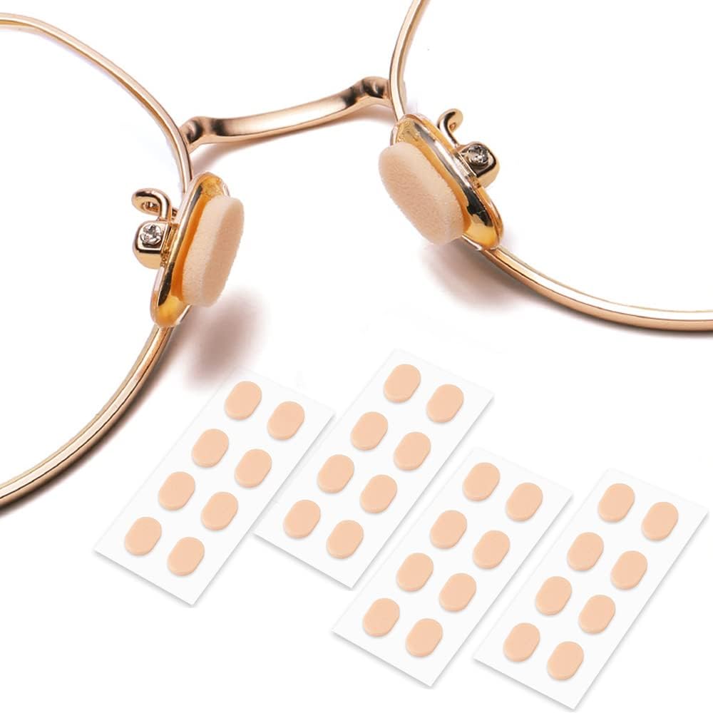 OPUGIT Nose Pads Soft Foam Adhesive Anti-Slip Eyeglass Nose Pads,16 Pairs for Glasses Eyeglasses Sunglasses,1.0mm, Skin Color