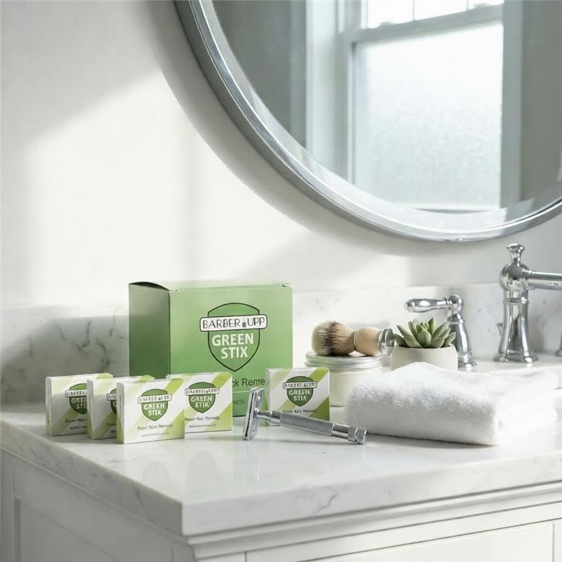 Styptic Sticks for Razor Nicks - 6 Pack (120 Green Stix) Stops Bleeding Shaving Accessories for Men & Women | Disposable, Sanitary, & Fragrance-Free | Ideal for Barbers, Salons, Travel or Personal