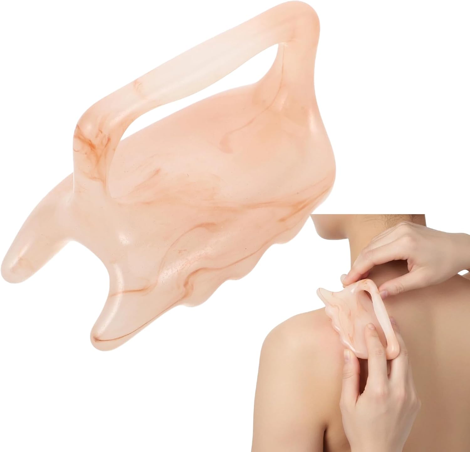 FOMIYES Handheld Pressure Point Massage Tool, Double Push Resin Full Body Manual Massagers for Shoulder, Neck, Back, Limbs, and Scalp Massage Tool Scraping Traditional Therapy
