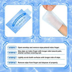 300 Pcs Disposable Finger Brush Teeth Wipes Bulk Finger Toothbrush Textured Surface Deep Teeth Cleaning Finger Wipes Oral Wipes for Adults Teeth Mouth and Dental, Individual Package