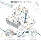 Qilery 200 Packs Guest Napkins Disposable Paper Decorative Tableware Dinner Napkin for Kitchen Dinner Wedding Anniversary Holiday Spring Tea Party Winter Party Supplies(Dragonfly)