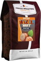 Fresh Roasted Coffee, Decaf Hazelnut Flavored Coffee, 2 lb (32 oz), Medium Roast, Kosher, Whole Bean