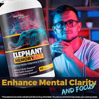 Elephant Memory Hack - Our Best Brain Supplement for Mental Alertness, Memory, Focus, & Concentration - Daily Brain Booster Supplement - Focus Iq Memo Boost Mental Clarity and Focus Supplements