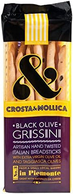Crosta & Mollica Grissini Black Olive (140g) - Pack of 6