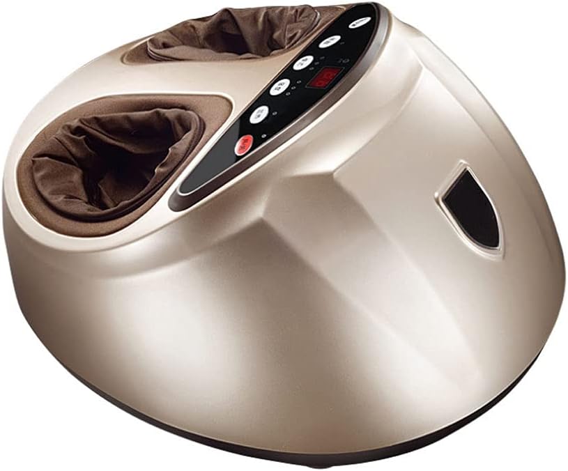 Foot Massager Machine with Heat, Electric Shiatsu Foot Massagers with Air Compression, Deep Kneading Therapy for Plantar Fasciitis Relief, Suitable for Home/Office Use, Gold