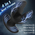 E-Stim Anal Prostate Vibrator Vibrating Butt Plug, Expanding Prostate Massager with 8 Electric Shock & Vibrations, Anal Dilator Remote Control Vibrators for Training, Adult Sex Toys for Gay Men Women