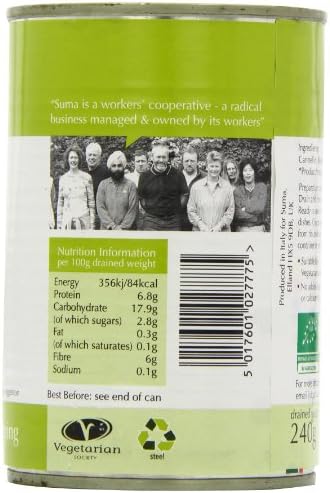 Suma Organic Cannellini Beans 400 g (Pack of 12)