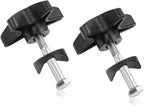 Tinoaly 2 Sets Rollator Walker Replacement Knobs, Comfortable Replacement Arm Adjustment Knobs Universal Drive Walker Parts Accessories for Rollator (Black)