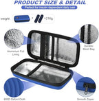 CDBXPRG Insulin Cooler Travel Case,Diabetic Cold Pack Organizer Bag with 2 Reusable Ice Packs for Insulin Pen and Other Medication Diabetic Supplies Blue
