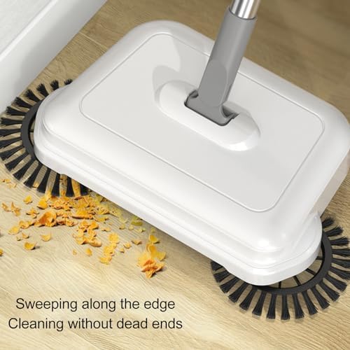 CHEOTIMEMicrofiber Spray Mop for Floor Cleaning, Hand Push Sweeper Professional Efficient 360 Degree 2 in 1 Foldable Compact Wet Dry Dual Use Floor Cleaning Mop for Hard Flat Floor