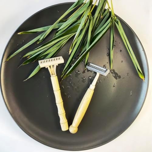 "Bamboo Reusable XOMO Razor Set for Men & Women – Includes 5 Razors
