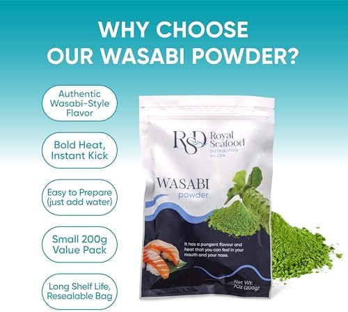 RSD – Premium Wasabi Powder 200g (7 oz) – Real Japanese Horseradish Root Powder for Sushi, Sashimi & Dipping - Hot Wasabi Powder Organic, Gluten-Free Japanese Seasoning