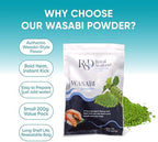 RSD – Premium Wasabi Powder 200g (7 oz) – Real Japanese Horseradish Root Powder for Sushi, Sashimi & Dipping - Hot Wasabi Powder Organic, Gluten-Free Japanese Seasoning