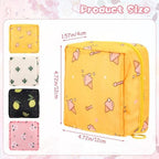 4 Pcs Period Bag Menstrual Cup Pouches Sanitary Napkin Storage Bags Portable Feminine Care Pouch Nursing Pad Holder Tampon Bags for First Period Gifts Women Teen Girls