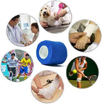 Kuvvfe Elastic Bandages (12-Pack) 2” x 5 Yards | Self Adhesive Bandage Wrap, Kuvvfe Athletic Elastic Cohesive Bandage for Sports Injury,Strain,Knee & Wrist,Ankle Sprains