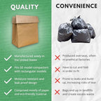 Dano Pre-Cuffed Paper Trash Compactor Bags (12 Pack) | Heavy Duty Kitchen Garbage Compactor Bags & Liners | 11 Gallon Precuffed Garbage Bag for Compactor | Eco-Friendly Trash Compactor Bag