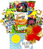 Feel Better Soon Candy Bouquet -Variety Of Candy GIFT BOX -Great to send wishes of Recovery - Get Well Gift with Snacks