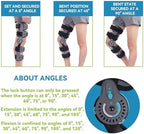 Komzer Hinged Knee Brace, Post Op ROM Immobilizer Orthopedic Rehabilitation Brace for ACL, MCL, Meniscus Tear Recovery and Adjustable Stabilizer for Men & Women, Universal Fit Stabilizer for Left/Right Leg