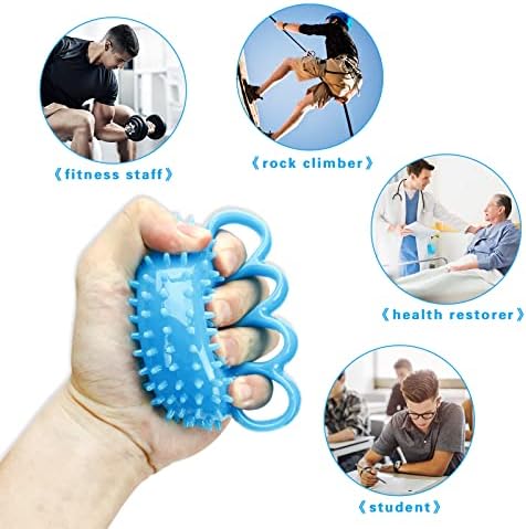 Hand Grip Strength Ball, Finger Wrist Flexibility Exerciser Grip Ball, Muscles and Hand Strengthener Exercise for 4 Fingers, Finger Physical Training Tool