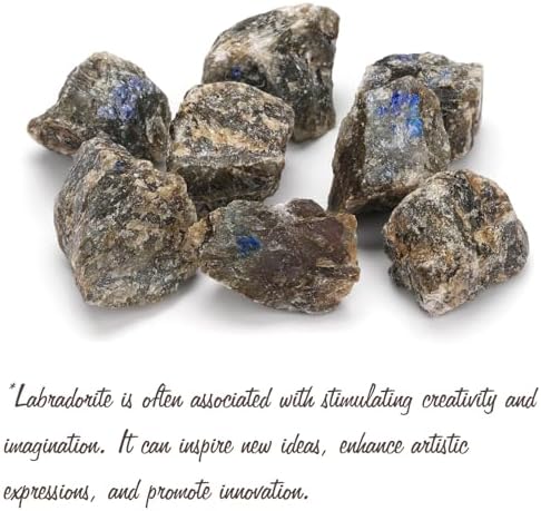 GolbalJew Labradorite Natural Raw Crystals 2PCS Healing Crystal Stones 1.2-2.0” Reiki Healing Gemstones for Meditation Chakra Balance Home Decor