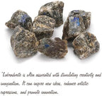 GolbalJew Labradorite Natural Raw Crystals 2PCS Healing Crystal Stones 1.2-2.0” Reiki Healing Gemstones for Meditation Chakra Balance Home Decor