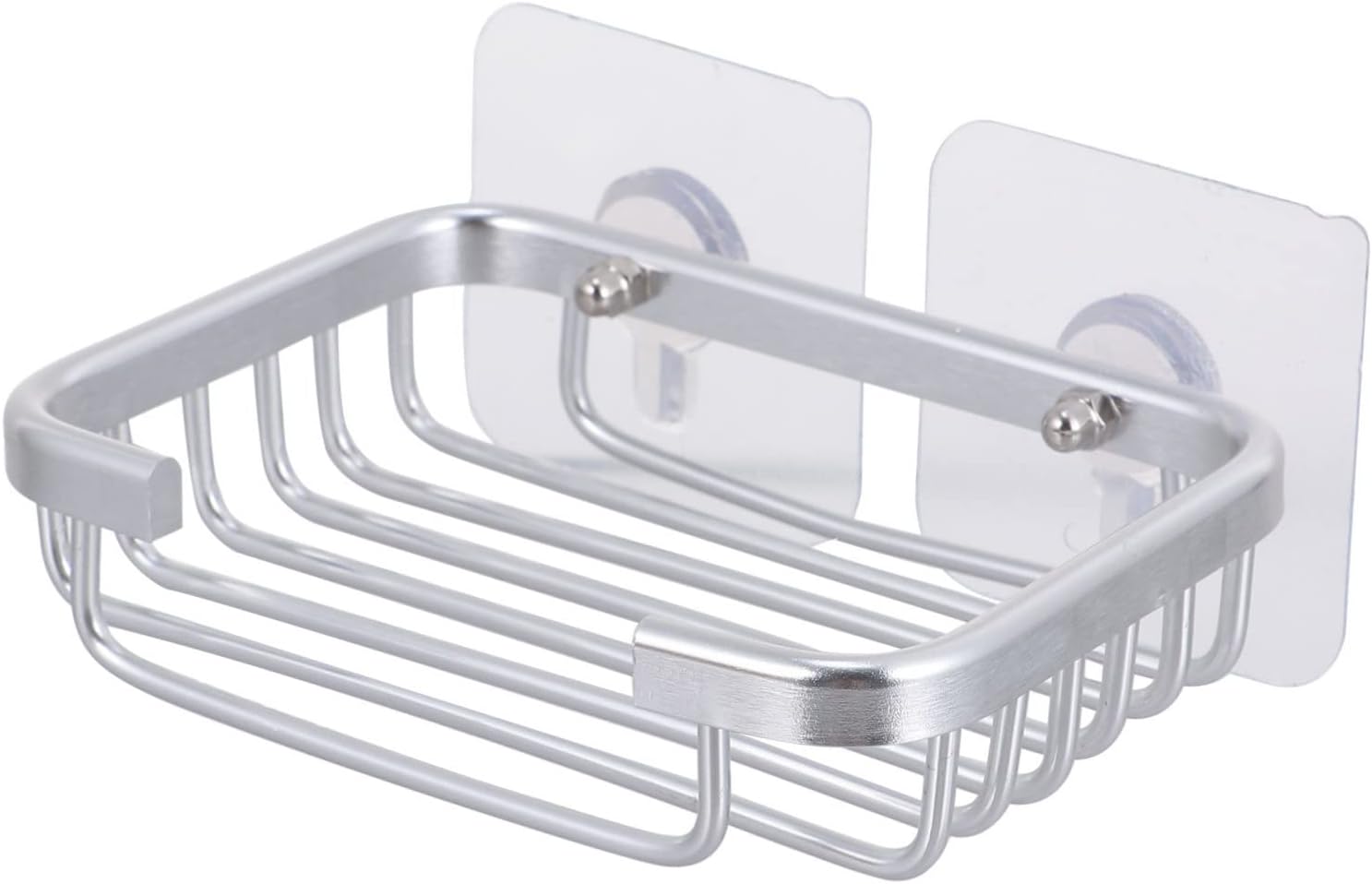 Cabilock Space Aluminum Punch Self Draining Soap Dish Holder for Bar Soap Rust Resistant Aluminum Rack with Slatted Design for Bathroom and Kitchen Wall Mount Storage