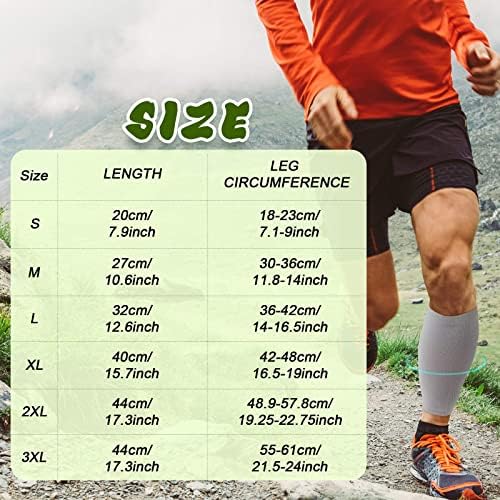 SATINIOR 4 Pairs Calf Compression Sleeve Leg Compression Sock Calf and Shin Support Relieve Calf Pain for Men Women Youth for Running, Cycling, Walking(Black, White, Gray, Blue,Small)