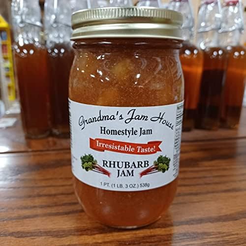 Grandma’s Jam House, Homestyle Rhubarb Jam , 1 pint (1 jar)