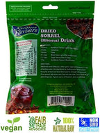 Sorrel Hibiscus Flowers (2 x 3Oz.) Herbal Tea Whole Petal 6 Oz - 100% Natural Dried Raw - Non GMO - Vegan - USFDA Inspected - Makes Refreshing Iced Tea Or Hot Tea