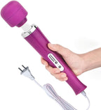CHARMING 10 Speeds Wired Powerful Handheld Massager with Strong Vibrations, Personal Therapy Massager for Sports Recovery, Muscle Aches, Body Pain (Purple)
