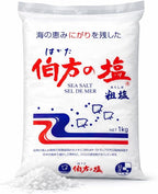 Hakata Salt – Premium Sun-Dried Coarse Sea Salt (Hakata no Shio Arajio) – Mild, Sweet Flavor, Moist Type 伯方の塩 粗塩 - 2.2 Pound