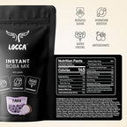 Locca Taro Milk Tea Powder for Boba Bubble Tea (19.75oz) with Organic Taro Super-greens Antioxidants Hydration