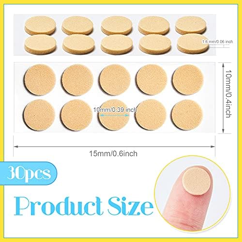 Hicarer 300 Pieces Earring Support Patches Earring Lifters and Backs for Support Pads Waterproof Lifting Patches Ear Lobe Backs(Nude Color,Circle Shape)
