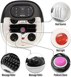 Luxury All in One Foot Spa - Motorized and Heated Massager - Enjoy The Same Foot Spa at Home Heat, Bubble Jets, Pedicure Stone, Motorized Massage Roller to Relieve Feet Stress