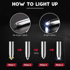 Chinco 5 Pieces Stylus Pen for Touchscreen Devices Multi-Function Capacitive Pen with LED Flashlight 3 in 1 Invisible Metallic Ink Tools with Light(Multicolor)