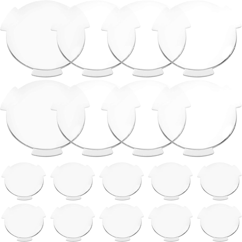 Biconvex VR Lenses, 20 Pack 25mm x 45mm Focal Length Double Convex Lens, Flanged Winged Design for DIY Virtual Reality Viewers, STEM Physics Science Projects, Clear Acrylic