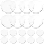 Biconvex VR Lenses, 20 Pack 25mm x 45mm Focal Length Double Convex Lens, Flanged Winged Design for DIY Virtual Reality Viewers, STEM Physics Science Projects, Clear Acrylic