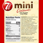 7Days Mini Croissant Pouches, Chocolate Filling, Individual Size Snack Bag, On the Go Bakery Snacks (2.12oz, Pack of 5)