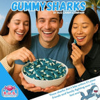 Blue Gummy Sharks - 1/2 Pound Bag | Chewy Fruity Candy | Ocean Themed Shark Gummies for Parties & Snacks | Blue Raspberry Shark Candy | Beach & Under the Sea Party Treats (8oz)