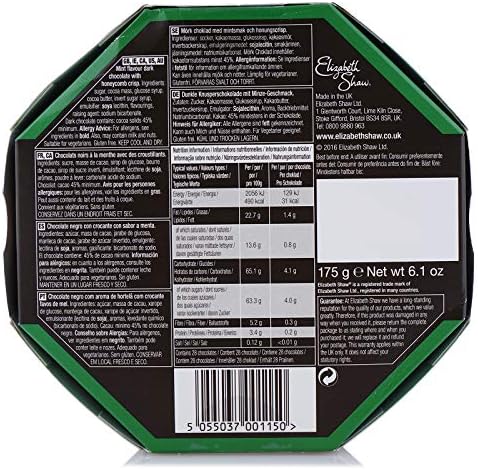 Elizabeth Shaw Dark Mint Crisp Chocolates 175g