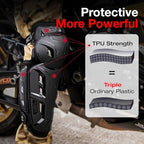 SCOYCO Motorcycle Knee Pads for Men - CE Level 1 Motocross Knee Shin Guards Protective Gear with 45°-180° Knee Flexibility Design and Adjustable Elastic Bands