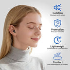 Ear Plugs for Sleeping 32dB Noise Reduction EarPlugs for Noise Cancelling & Sleep, Reusable Travel, Work, Focus & Concert, Ultra Soft with 4 Pairs of Ear Tips & a Portable Case