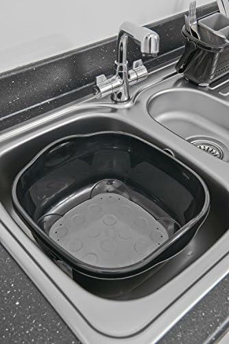 Addis Soft Touch Washing Up Bowl, Black/Grey