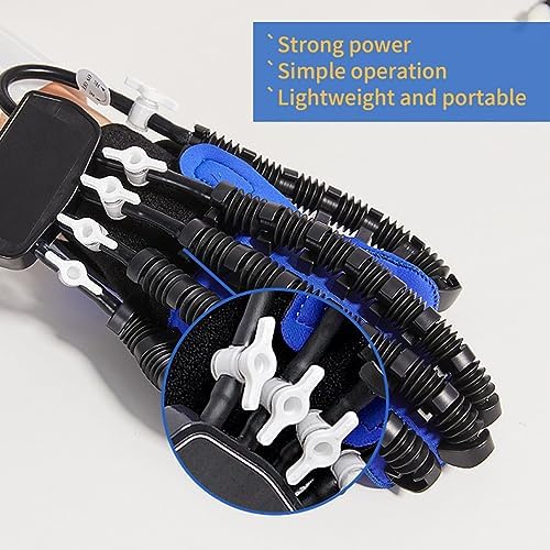 Fockety Rehabilitation Robot Gloves, Portable Electric Finger Exerciser for Arthritis Hemiplegia and Stroke Patient, Hand Movement Simulation, Mirror Mode, Hand Splint Finger Orthosis