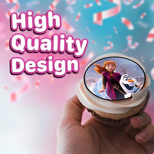 30 x Edible Cupcake Toppers – Winter Princess Inspired Collection of Edible Cake Decorations | Uncut Edible on Wafer Sheet