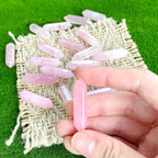 ZHIYUXI Rose Quartz Gem Stones Rose Quartz Crystals Pink Crystal Points Bulk Crystals Rock Gemstone Crystals Bulk Smooth Rocks Tumbled Polished Stones Wholesale Reiki Meditation Gifts 10 Pcs