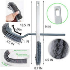 Bathroom Brushes Kitchen Cleaning Brush Set Toilet Bowl Brush Scrub Brush Home Cleaner Floor Stiff Bristles with Adhesive Hooks Plastic Handle Durable 13.5-Inch Deep Cleaning